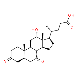 ChemSpider 2D Image | (5alpha,12alpha)-12-Hydroxy-3,7-dioxocholan-24-oic acid | C24H36O5
