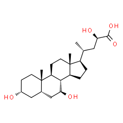 ChemSpider 2D Image | (3alpha,5beta,7beta,23R)-3,7,23-Trihydroxycholan-24-oic acid | C24H40O5