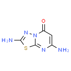 ChemSpider 2D Image | 2,7-Diamino-5H-[1,3,4]thiadiazolo[3,2-a]pyrimidin-5-one | C5H5N5OS