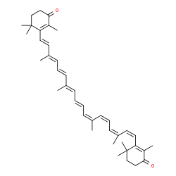 ChemSpider 2D Image | (7cis,9cis,11cis,13cis)-beta,beta-Carotene-4,4'-dione | C40H52O2
