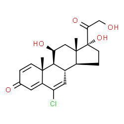 ChemSpider 2D Image | cloprednol | C21H25ClO5