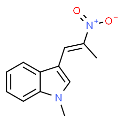 ChemSpider 2D Image | 1-Methyl-3-[(1E)-2-nitro-1-propen-1-yl]-1H-indole | C12H12N2O2