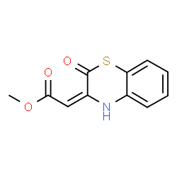 ChemSpider 2D Image | Methyl (2E)-(2-oxo-2H-1,4-benzothiazin-3(4H)-ylidene)acetate | C11H9NO3S