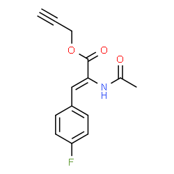 ChemSpider 2D Image | 2-Propyn-1-yl (2Z)-2-acetamido-3-(4-fluorophenyl)acrylate | C14H12FNO3