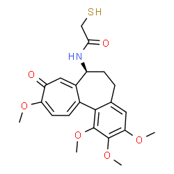 ChemSpider 2D Image | 2-MERCAPTO-N-[1,2,3,10-TETRAMETHOXY-9-OXO-5,6,7,9-TETRAHYDRO-BENZO[A]HEPTALEN-7-YL]ACETAMIDE | C22H25NO6S