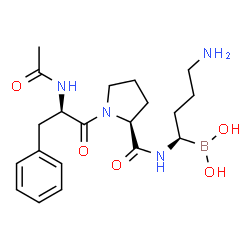 ChemSpider 2D Image | AC-(D)PHE-PRO-BOROHOMOORNITHINE-OH | C20H31BN4O5