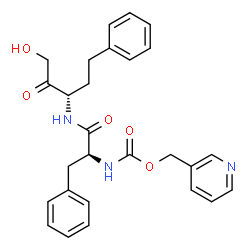 ChemSpider 2D Image | N-[(3S)-1-Hydroxy-2-oxo-5-phenyl-3-pentanyl]-Nalpha-[(3-pyridinylmethoxy)carbonyl]-L-phenylalaninamide | C27H29N3O5