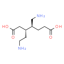 ChemSpider 2D Image | (3R,4S)-3-(2-Aminoethyl)-4-(aminomethyl)heptanedioic acid | C10H20N2O4