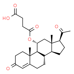 ChemSpider 2D Image | Progesterone-11-Alpha-Ol-Hemisuccinate | C25H34O6