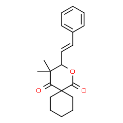 ChemSpider 2D Image | 4,4-Dimethyl-3-[(E)-2-phenylvinyl]-2-oxaspiro[5.5]undecane-1,5-dione | C20H24O3