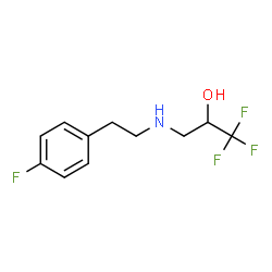 ChemSpider 2D Image | 1,1,1-Trifluoro-3-{[2-(4-fluorophenyl)ethyl]amino}-2-propanol | C11H13F4NO