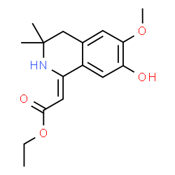 ChemSpider 2D Image | Ethyl (2Z)-(7-hydroxy-6-methoxy-3,3-dimethyl-3,4-dihydro-1(2H)-isoquinolinylidene)acetate | C16H21NO4