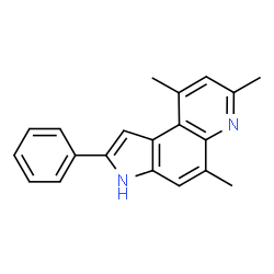 ChemSpider 2D Image | 5,7,9-Trimethyl-2-phenyl-3H-pyrrolo[3,2-f]quinoline | C20H18N2