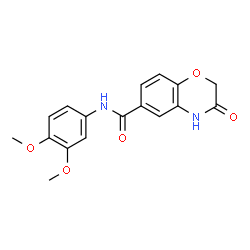 ChemSpider 2D Image | N-(3,4-Dimethoxyphenyl)-3-oxo-3,4-dihydro-2H-1,4-benzoxazine-6-carboxamide | C17H16N2O5