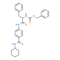 ChemSpider 2D Image | Nalpha-[(Benzyloxy)carbonyl]-N-[4-(cyclohexylcarbamoyl)phenyl]phenylalaninamide | C30H33N3O4