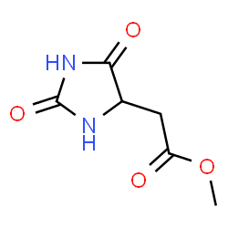 ChemSpider 2D Image | Methyl (2,5-dioxo-4-imidazolidinyl)acetate | C6H8N2O4