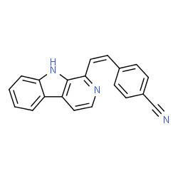 ChemSpider 2D Image | 4-[(Z)-2-(9H-beta-Carbolin-1-yl)vinyl]benzonitrile | C20H13N3