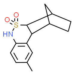 ChemSpider 2D Image | 5-Methyl-10-thia-9-azatetracyclo[10.2.1.0~2,11~.0~3,8~]pentadeca-3,5,7-triene 10,10-dioxide | C14H17NO2S