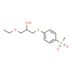 ChemSpider 2D Image | 1-Ethoxy-3-{[4-(methylsulfonyl)phenyl]sulfanyl}-2-propanol | C12H18O4S2