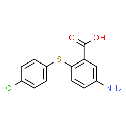 ChemSpider 2D Image | 5-Amino-2-[(4-chlorophenyl)sulfanyl]benzoic acid | C13H10ClNO2S