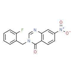 ChemSpider 2D Image | 3-(2-Fluorobenzyl)-7-nitro-4(3H)-quinazolinone | C15H10FN3O3