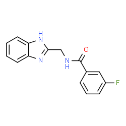 ChemSpider 2D Image | N-(1H-Benzimidazol-2-ylmethyl)-3-fluorobenzamide | C15H12FN3O