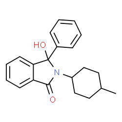 ChemSpider 2D Image | 3-Hydroxy-2-(4-methylcyclohexyl)-3-phenyl-1-isoindolinone | C21H23NO2