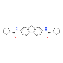 ChemSpider 2D Image | N,N'-9H-Fluorene-2,7-diyldicyclopentanecarboxamide | C25H28N2O2