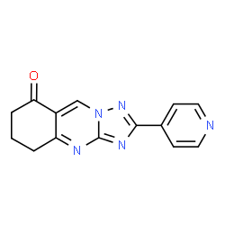 ChemSpider 2D Image | 2-Pyridin-4-yl-6,7-dihydro-5H-[1,2,4]triazolo[5,1-b]quinazolin-8-one | C14H11N5O