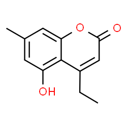 ChemSpider 2D Image | 4-ethyl-5-hydroxy-7-methylchromen-2-one | C12H12O3
