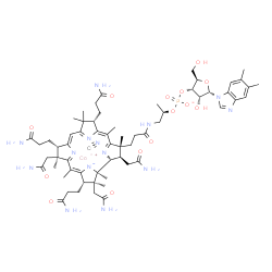 ChemSpider 2D Image | cobaltic;[(2R,3S,4R,5S)-5-(5,6-dimethylbenzimidazol-1-yl)-4-hydroxy-2-(hydroxymethyl)tetrahydrofuran-3-yl] [(1R)-1-methyl-2-[3-[(1R,2R,3R,4Z,7S,9Z,12S,13S,14Z,17S,18S,19R)-2,13,18-tris(2-amino-2-oxo-ethyl)-7,12,17-tris(3-amino-3-oxo-propyl)-3,5,8,8,13,15,18,19-octamethyl-2,7,12,17-tetrahydro-1H-corrin-21-id-3-yl]propanoylamino]ethyl] phosphate;cyanide | C63H88CoN14O14P