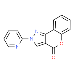 ChemSpider 2D Image | 2-(2-Pyridinyl)chromeno[4,3-c]pyrazol-4(2H)-one | C15H9N3O2