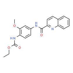 ChemSpider 2D Image | Ethyl {2-methoxy-4-[(2-quinolinylcarbonyl)amino]phenyl}carbamate | C20H19N3O4