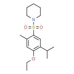 ChemSpider 2D Image | 1-[(4-Ethoxy-5-isopropyl-2-methylphenyl)sulfonyl]piperidine | C17H27NO3S