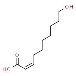 ChemSpider 2D Image | (2Z)-10-Hydroxy-2-decenoic acid | C10H18O3