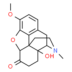 ChemSpider 2D Image | 14-Hydroxy-3-methoxy-17-methyl-4,5-epoxymorphinan-6-one | C18H21NO4