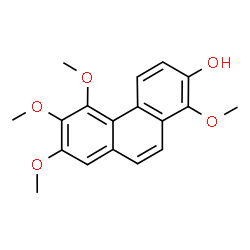 ChemSpider 2D Image | 7-Hydroxy-2,3,4,8-tetramethoxyphenanthrene | C18H18O5