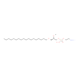 ChemSpider 2D Image | 2-Aminoethyl (2S)-2-methoxy-3-(octadecyloxy)propyl hydrogen phosphate | C24H52NO6P