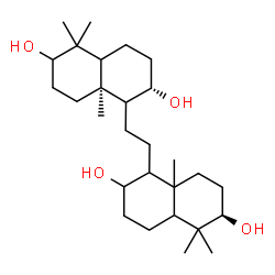 ChemSpider 2D Image | (6R,2'S,8a'S)-1,1'-(1,2-Ethanediyl)bis(5,5,8a-trimethyldecahydro-2,6-naphthalenediol) | C28H50O4