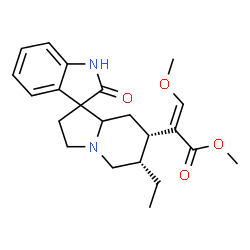 ChemSpider 2D Image | Methyl (3xi,16E)-16-(methoxymethylene)-2-oxocorynoxan-17-oate | C22H28N2O4