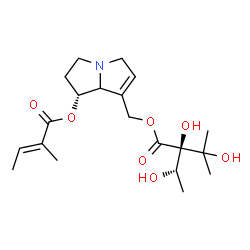ChemSpider 2D Image | (1R)-7-[({(2R)-2,3-Dihydroxy-2-[(1S)-1-hydroxyethyl]-3-methylbutanoyl}oxy)methyl]-2,3,5,7a-tetrahydro-1H-pyrrolizin-1-yl (2E)-2-methyl-2-butenoate | C20H31NO7
