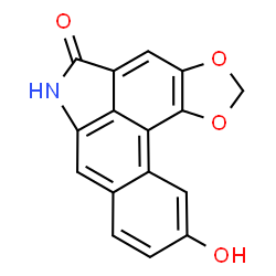 ChemSpider 2D Image | 10-Hydroxy[1,3]benzodioxolo[6,5,4-cd]benzo[f]indol-5(6H)-one | C16H9NO4