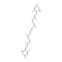 ChemSpider 2D Image | (6Z,6'Z,8E,8'E,10Z,10'Z,12Z,12'Z,14E,14'E)-4,4'-Didehydro-beta,beta-carotene-3,3'-dione | C40H50O2