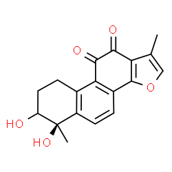 ChemSpider 2D Image | (6R)-6,7-Dihydroxy-1,6-dimethyl-6,7,8,9-tetrahydrophenanthro[1,2-b]furan-10,11-dione | C18H16O5