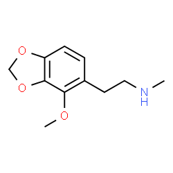 ChemSpider 2D Image | 2-(4-Methoxy-1,3-benzodioxol-5-yl)-N-methylethanamine | C11H15NO3