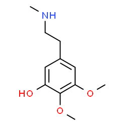 ChemSpider 2D Image | 2,3-Dimethoxy-5-[2-(methylamino)ethyl]phenol | C11H17NO3