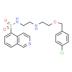 ChemSpider 2D Image | N-[2-({2-[(4-Chlorobenzyl)oxy]ethyl}amino)ethyl]-5-isoquinolinesulfonamide | C20H22ClN3O3S