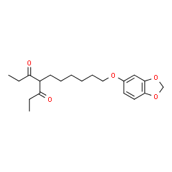 ChemSpider 2D Image | 4-[6-(1,3-Benzodioxol-5-yloxy)hexyl]-3,5-heptanedione | C20H28O5