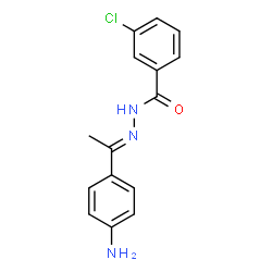ChemSpider 2D Image | N'-[(1E)-1-(4-Aminophenyl)ethylidene]-3-chlorobenzohydrazide | C15H14ClN3O