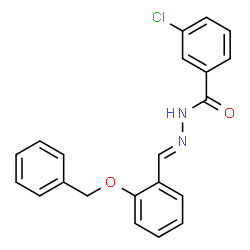 ChemSpider 2D Image | N'-{(E)-[2-(Benzyloxy)phenyl]methylene}-3-chlorobenzohydrazide | C21H17ClN2O2